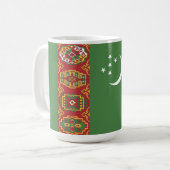 Turkmenistan vlag koffiemok (Voorkant links)