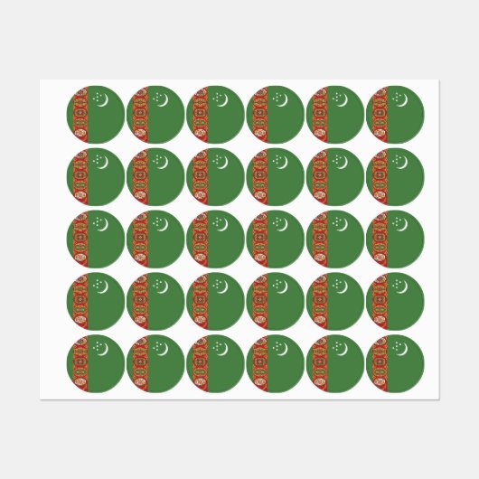 Turkmenistan vlag labels (Vel)