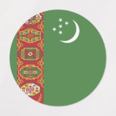 Turkmenistan vlag labels (Design 1)