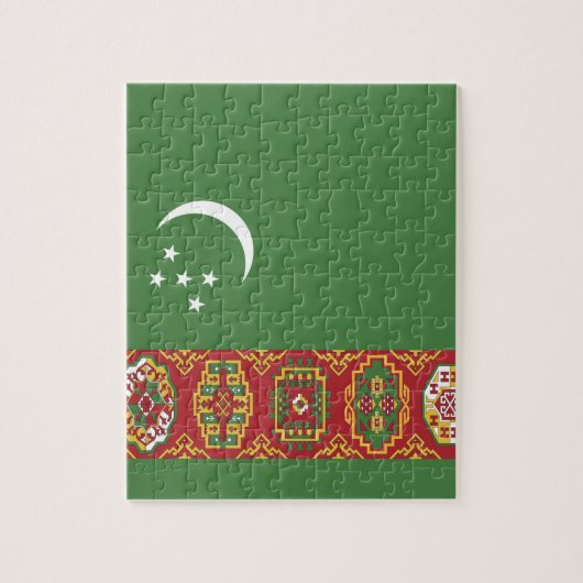 Turkmenistan vlag legpuzzel (Verticaal)