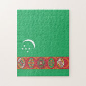 Turkmenistan - vlag - legpuzzel (Verticaal)