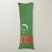 Turkmenistan vlag lichaamskussen (Voorkant Verticaal)