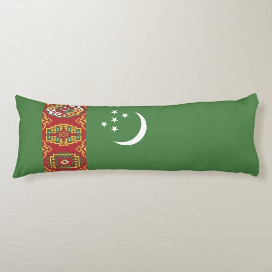 Turkmenistan vlag lichaamskussen (Voorkant)