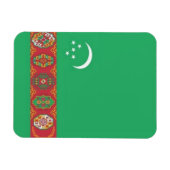 Turkmenistan - vlag - magneet (Horizontaal)