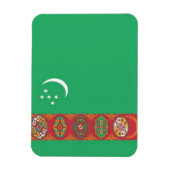 Turkmenistan - vlag - magneet (Verticaal)
