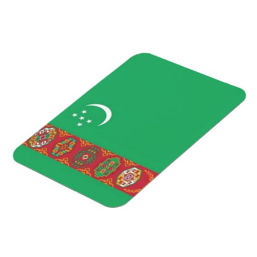 Turkmenistan - vlag - magneet (Linkerzijde)