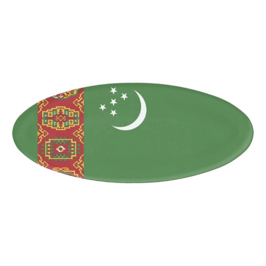 Turkmenistan vlag naambadge (Voorkant)