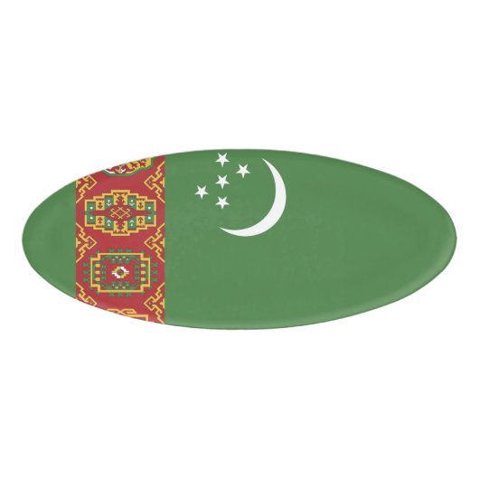 Turkmenistan vlag naambadge (Voorkant)