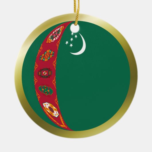 Turkmenistan Vlag Ornament (Voorkant)