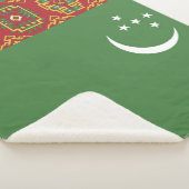 Turkmenistan vlag sherpa deken (3/4)