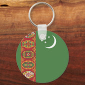 Turkmenistan vlag sleutelhanger (Achterkant)