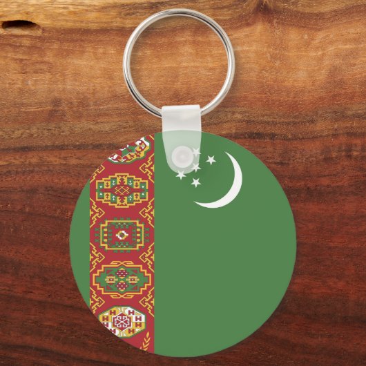 Turkmenistan vlag sleutelhanger (Voorkant)