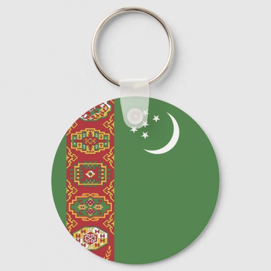 Turkmenistan vlag sleutelhanger (Achterkant)