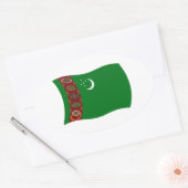 Turkmenistan Vlag Sticker (Envelop)