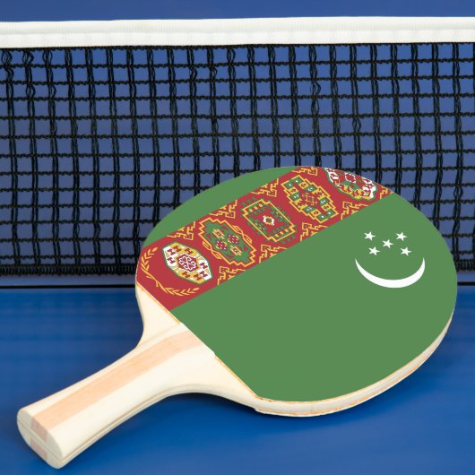 Turkmenistan vlag tafeltennisbatje (Insitu)