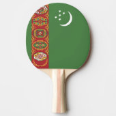 Turkmenistan vlag tafeltennisbatje (Voorkant)