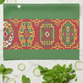 Turkmenistan vlag theedoek (Gevouwen)