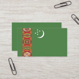 Turkmenistan vlag visitekaartje