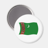 Turkmenistan Vlagmagneet Magneet (Voorkant / Achterkant)