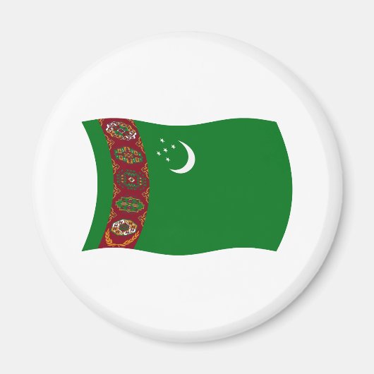 Turkmenistan Vlagmagneet Magneet (Voorkant)
