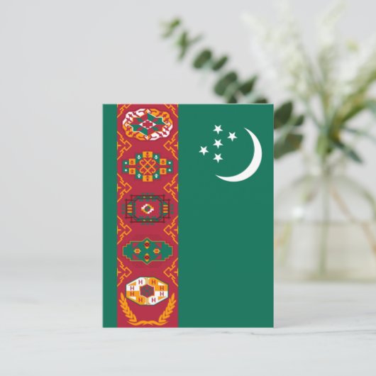 turkmenistandvlag briefkaart (Staand voorkant)