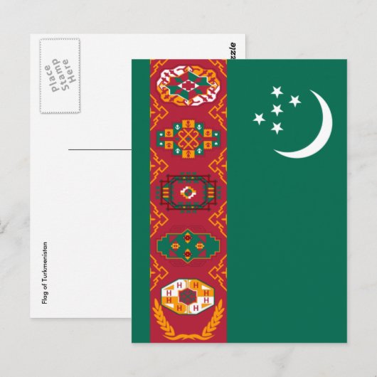 turkmenistandvlag briefkaart (Voorkant / Achterkant)