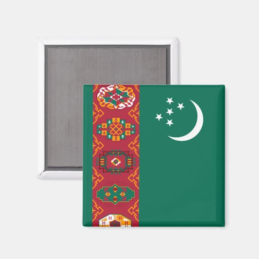 turkmenistandvlag magneet (Voorkant / Achterkant)