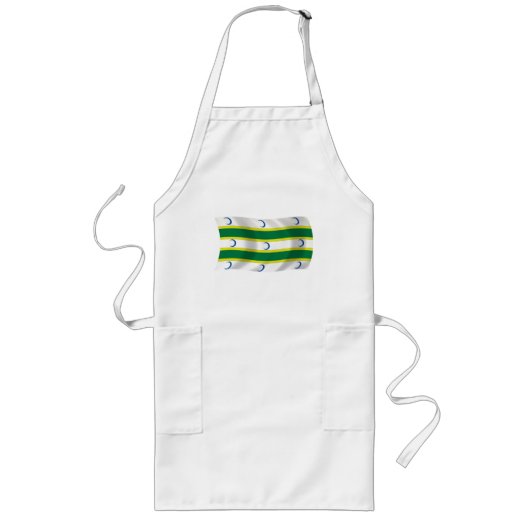 Turkmens Flag Apron Lang Schort (Voorkant)