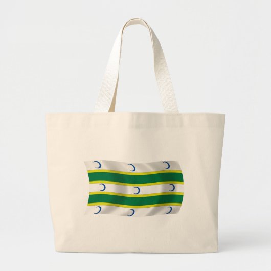 Turkmens Flag Canvas tas (Voorkant)