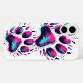 TURKOIS EN HEET ROZE HONDEPOOTAFDRUKKEN Case-Mate iPhone CASE (Achterkant (horizontaal))