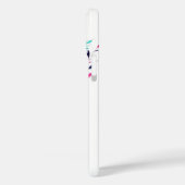 TURKOIS EN HEET ROZE HONDEPOOTAFDRUKKEN Case-Mate iPhone CASE (Achterkant / Links)