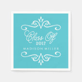  turkoois | Afstuderen Napkins Servetten (Voorkant)