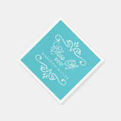  turkoois | Afstuderen Napkins Servetten (Hoek)