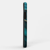 Turkoois Aqua Blauw Groen Agat Geode Gouden Monogr Case-Mate iPhone Case (Achterkant/rechts)