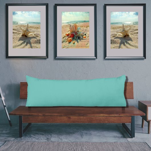 Turkoois Aqua Blauwe effen kleur kussen