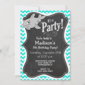 Turkoois, Aqua Color Chevron; Dolfijn Kaart (Voorkant)