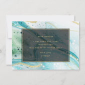 Turkoois Aqua Marmer Wil Je Mijn Bloemenmeisje Zij (Achterkant)