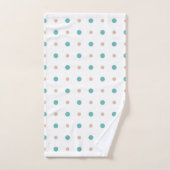 Turkoois, beige en witte stippen bad handdoek (Handdoek)