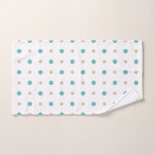 Turkoois, beige en witte stippen bad handdoek (Handdoek)