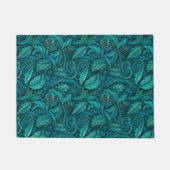  turkoois bewerkt leder deurmat (Voorkant)