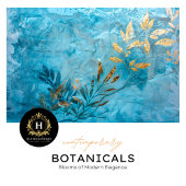 Turkoois bladgoud en botanisch weefselpapier tissuepapier