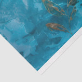 Turkoois bladgoud en botanisch weefselpapier tissuepapier (Detail)
