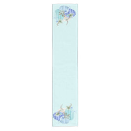 Turkoois Blauw Aqua Taupe Pompoen Herfst Korte Tafelloper
