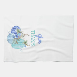 Turkoois Blauw Aqua Taupe Pompoen Herfst Theedoek