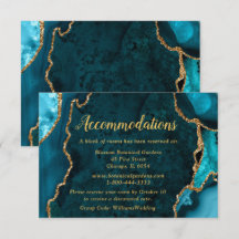 Turkoois Blauw en Goud Agaat Trouwaccommodaties