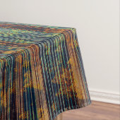 Turkoois Blauw Groen Oranje Druk Abstract Tafelkle Tafelkleed (Voorbeeld)