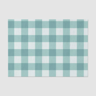 Turkoois Blauw Groen Tartan Schotlandprint Motief Tissuepapier