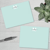 Turkoois Blauw Monogram Post-it® Notes