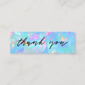 Turkoois blauw opaal edelsteen mini visitekaartje (Voorkant)