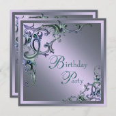 Turkoois Blauw Paars Vrouw Mensen Elke Leeftijd Ve Kaart (Voorkant / Achterkant)